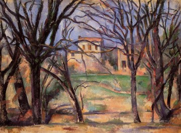 風景 Painting - 木と家 ポール・セザンヌの風景